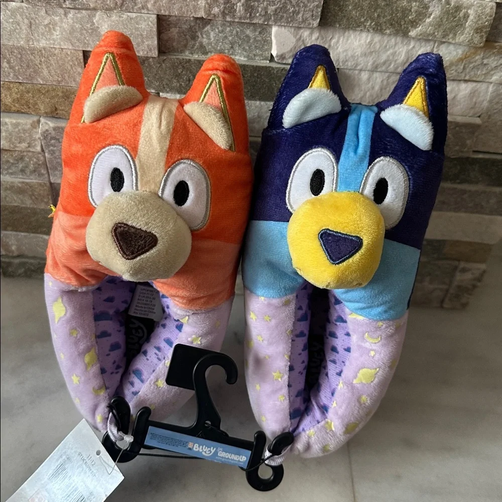 Bluey Toddler Girl Glow in The Dark Slipper Size 11-12